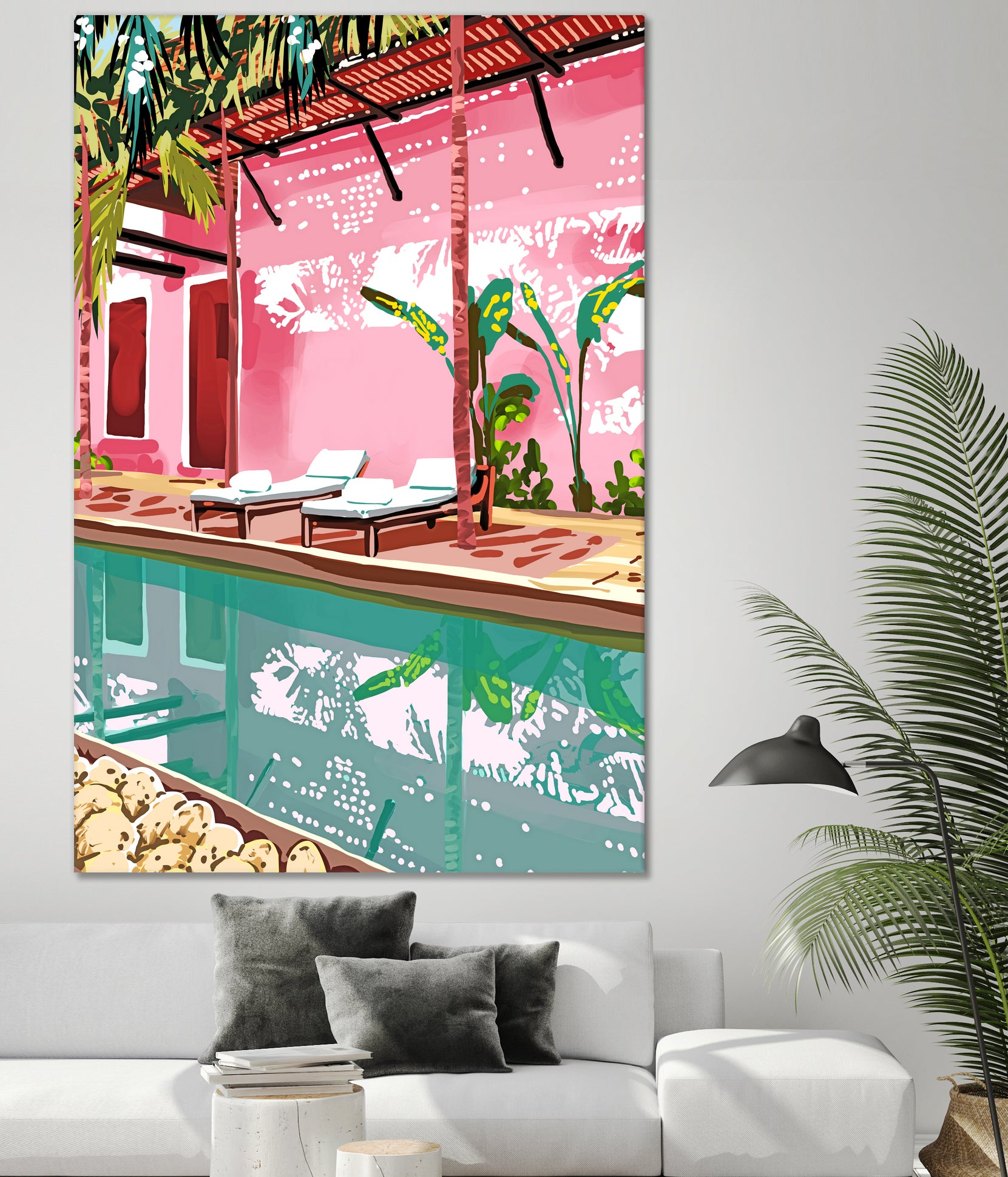 Vacay Villa by 83 oranges on GIANT ART - pink digital pool