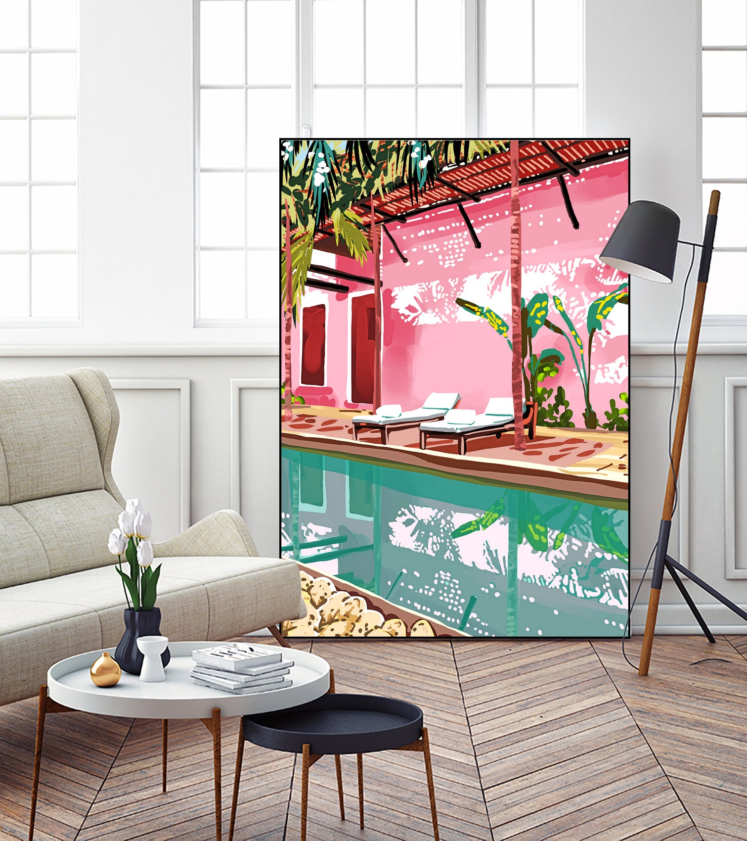 Vacay Villa by 83 oranges on GIANT ART - pink digital pool