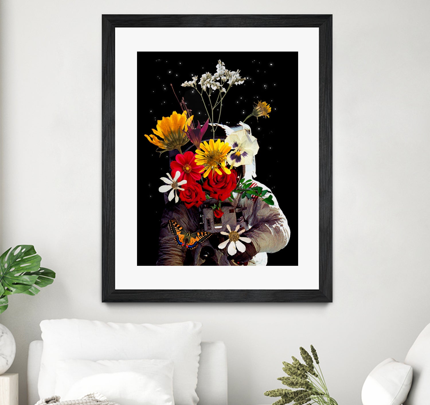 Astronaut with Flowers by Edson Ramos on GIANT ART