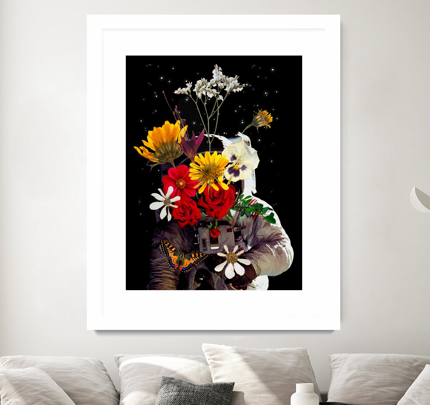 Astronaut with Flowers by Edson Ramos on GIANT ART