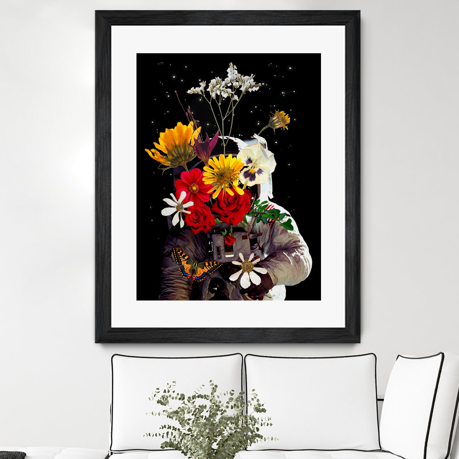 Astronaut with Flowers by Edson Ramos on GIANT ART