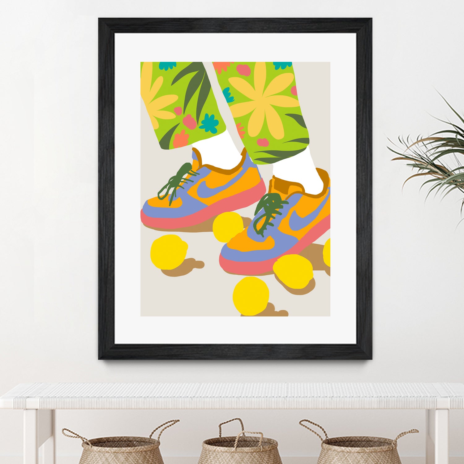 Easy Peasy Lemon Squeezy by 83 oranges on GIANT ART - orange digital rollerskates