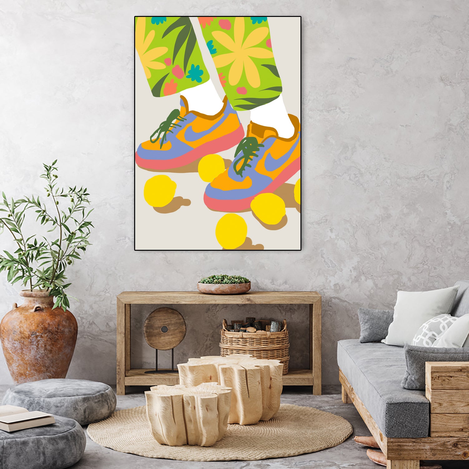 Easy Peasy Lemon Squeezy by 83 oranges on GIANT ART - orange digital rollerskates