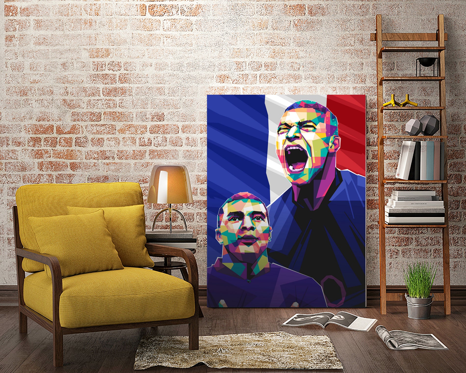 Kylian Mbappe pop art by Asran Vector on GIANT ART