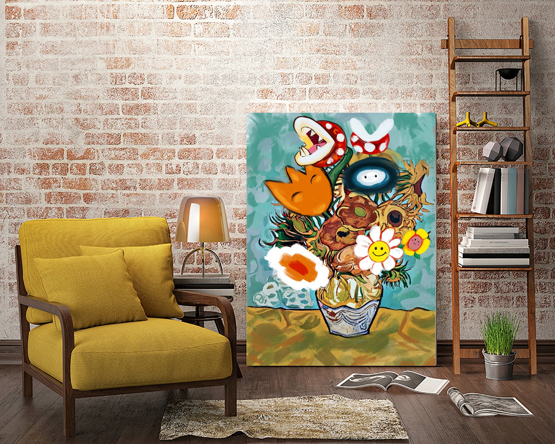 Marios Van Gogh Flower Vase by Edson Ramos on GIANT ART