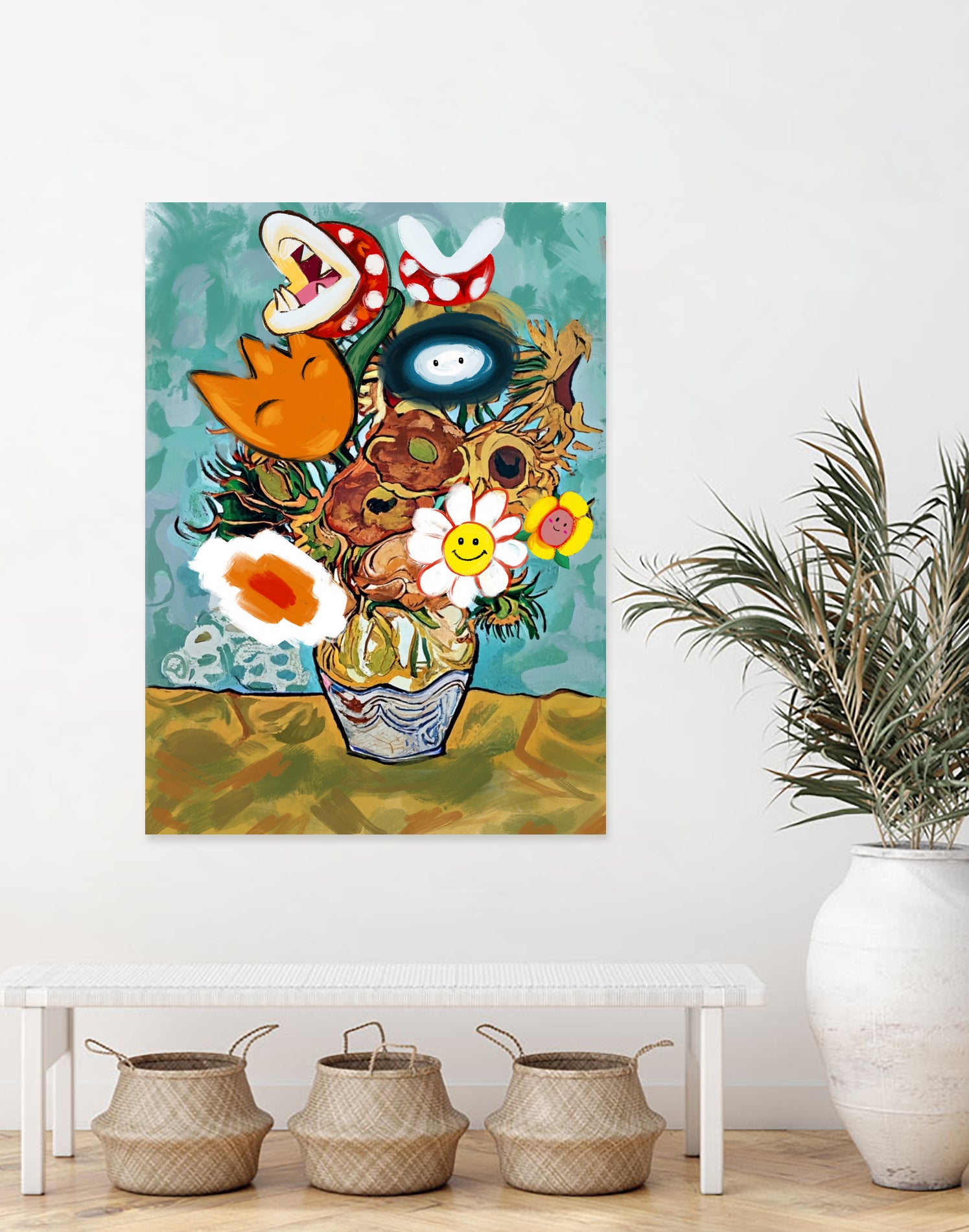 Marios Van Gogh Flower Vase by Edson Ramos on GIANT ART
