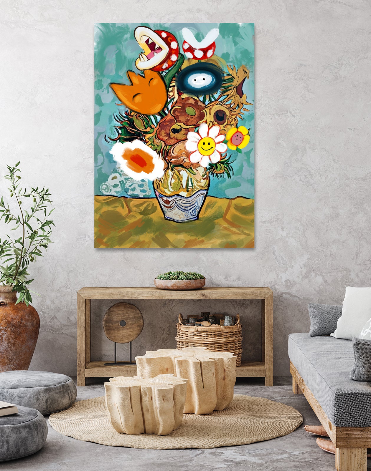 Marios Van Gogh Flower Vase by Edson Ramos on GIANT ART