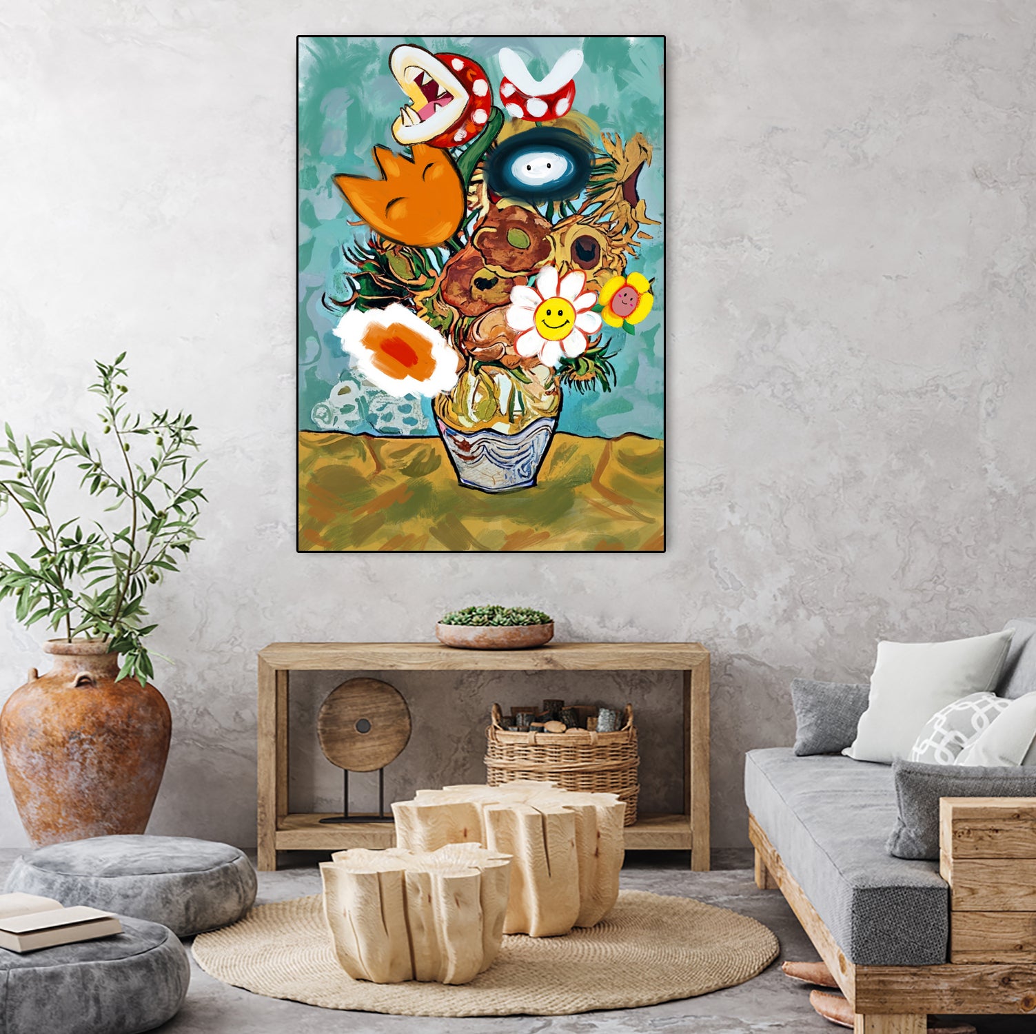 Marios Van Gogh Flower Vase by Edson Ramos on GIANT ART