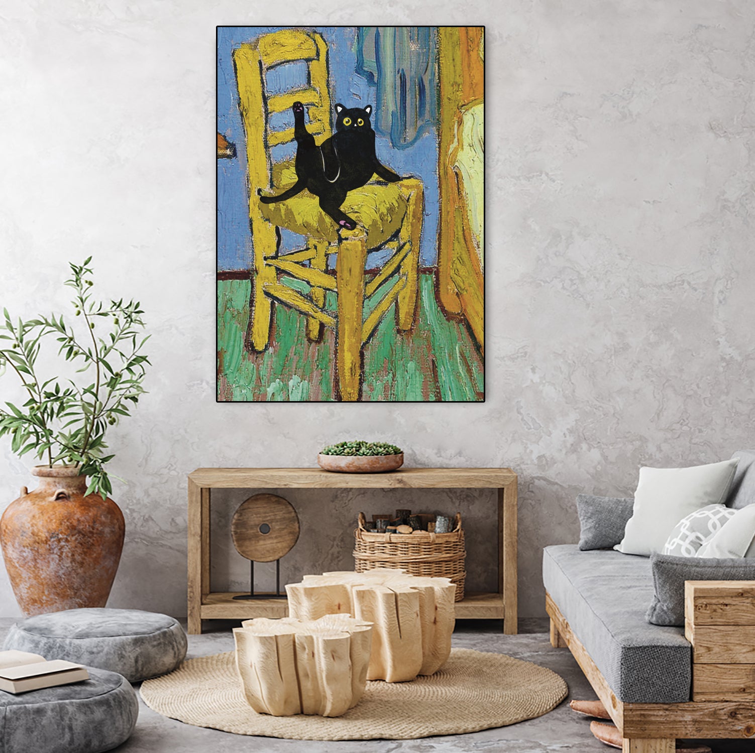 Cat on a Chair by Edson Ramos on GIANT ART