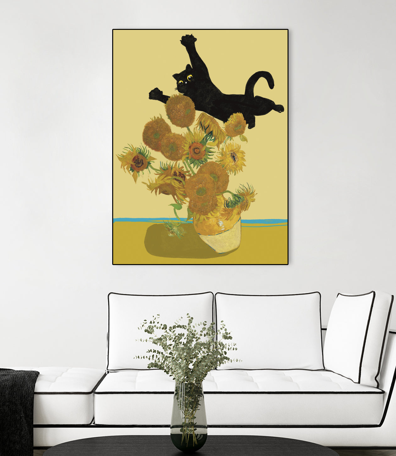 Cat in Sunflower by Edson Ramos on GIANT ART