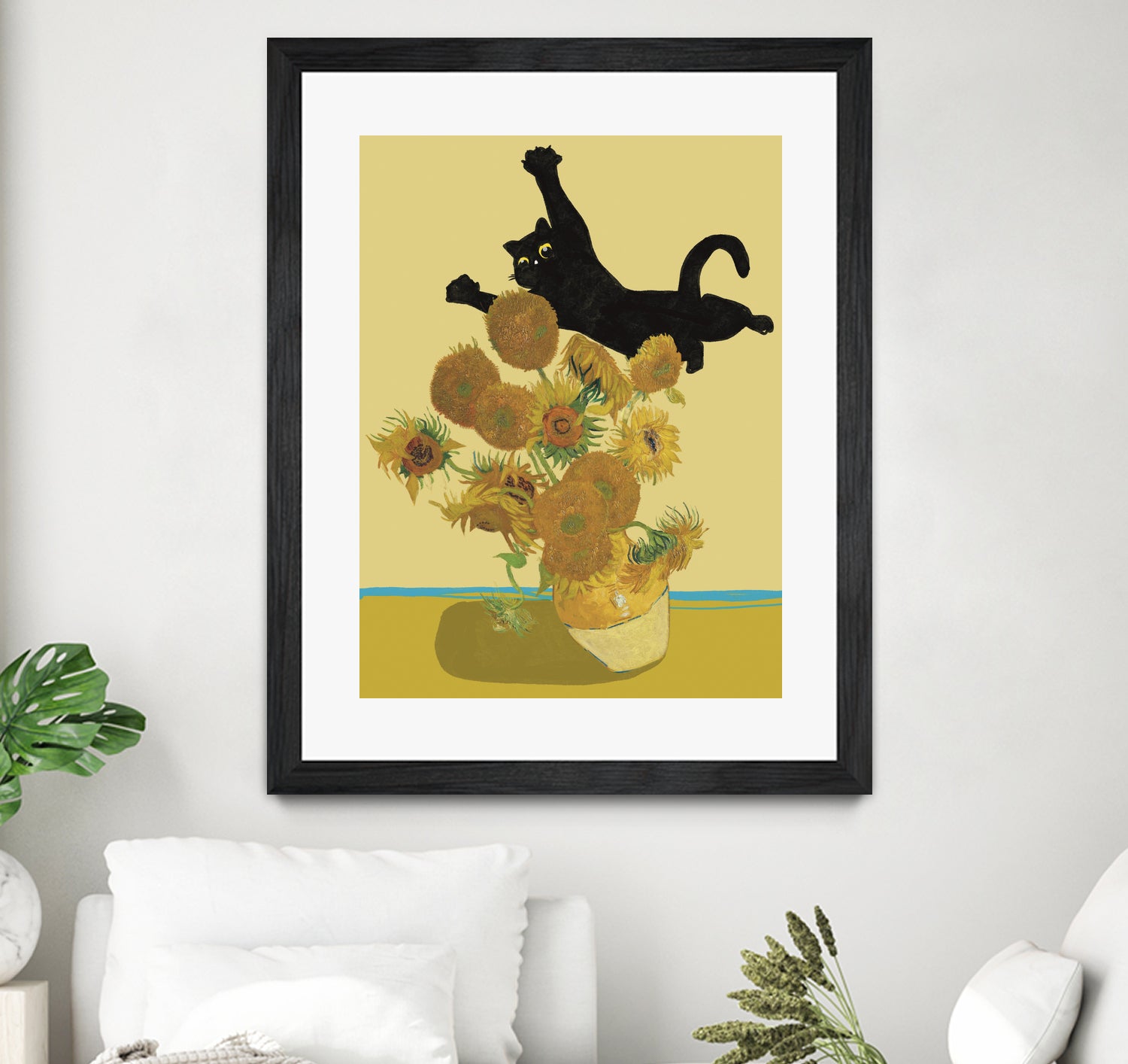 Cat in Sunflower by Edson Ramos on GIANT ART