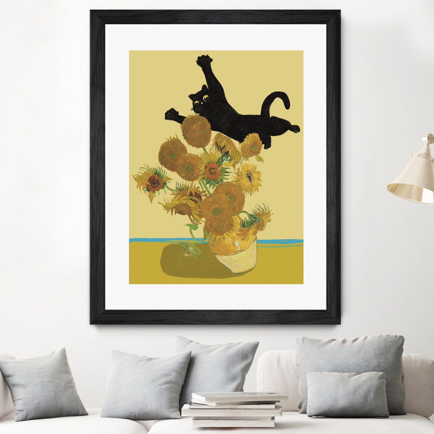 Cat in Sunflower by Edson Ramos on GIANT ART