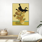 Cat in Sunflower by Edson Ramos on GIANT ART