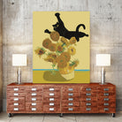 Cat in Sunflower by Edson Ramos on GIANT ART