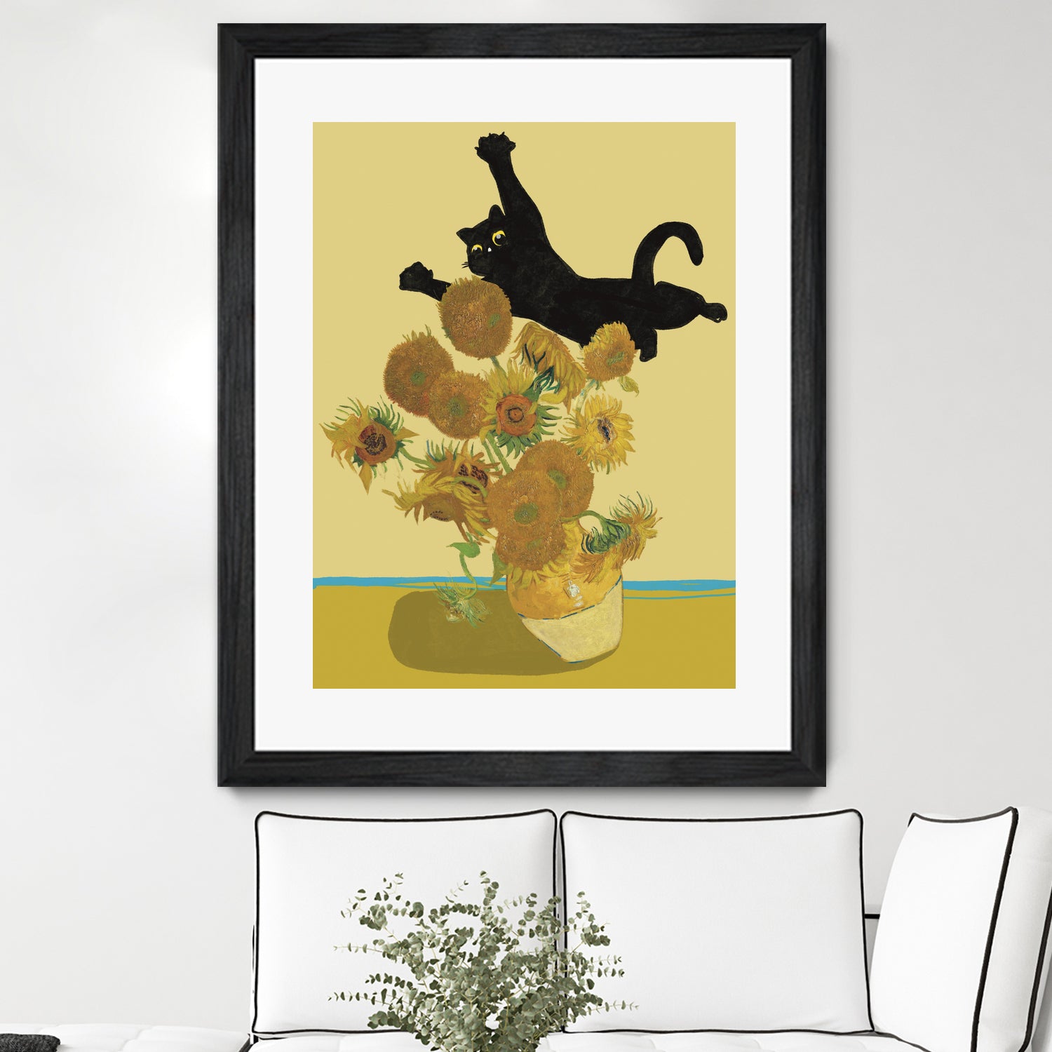 Cat in Sunflower by Edson Ramos on GIANT ART