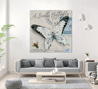 Lonely Butterfly White by David Loblaw on GIANT ART - white typography