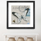 Lonely Butterfly White by David Loblaw on GIANT ART - white typography