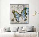 Lonely Butterfly Blue by David Loblaw on GIANT ART - blue photo illustration