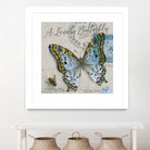 Lonely Butterfly Blue by David Loblaw on GIANT ART - blue photo illustration