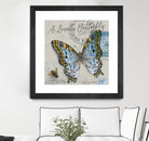 Lonely Butterfly Blue by David Loblaw on GIANT ART - blue photo illustration