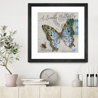 Lonely Butterfly Blue by David Loblaw on GIANT ART - blue photo illustration