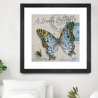 Lonely Butterfly Blue by David Loblaw on GIANT ART - blue photo illustration