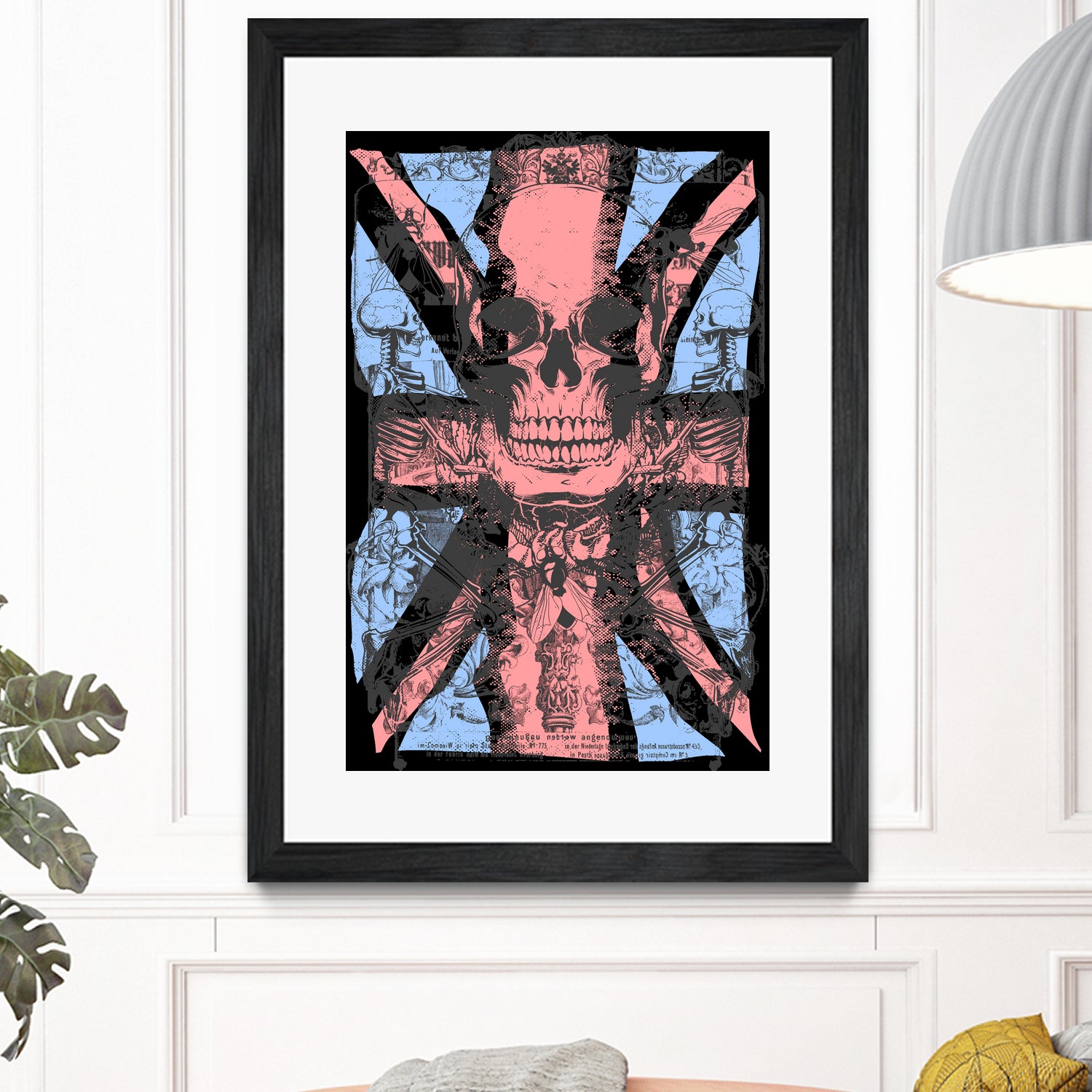 english flag skull by Sergio Marques on GIANT ART - red mixed media