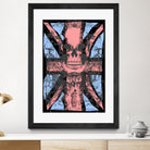 english flag skull by Sergio Marques on GIANT ART - red mixed media