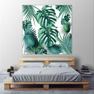 Tropical Summer Leaves Jungle Pattern #1 #tropical #decor by Anita & Bella Jantz on GIANT ART - green photo illustration