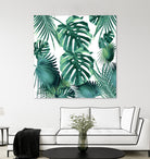 Tropical Summer Leaves Jungle Pattern #1 #tropical #decor by Anita & Bella Jantz on GIANT ART - green photo illustration