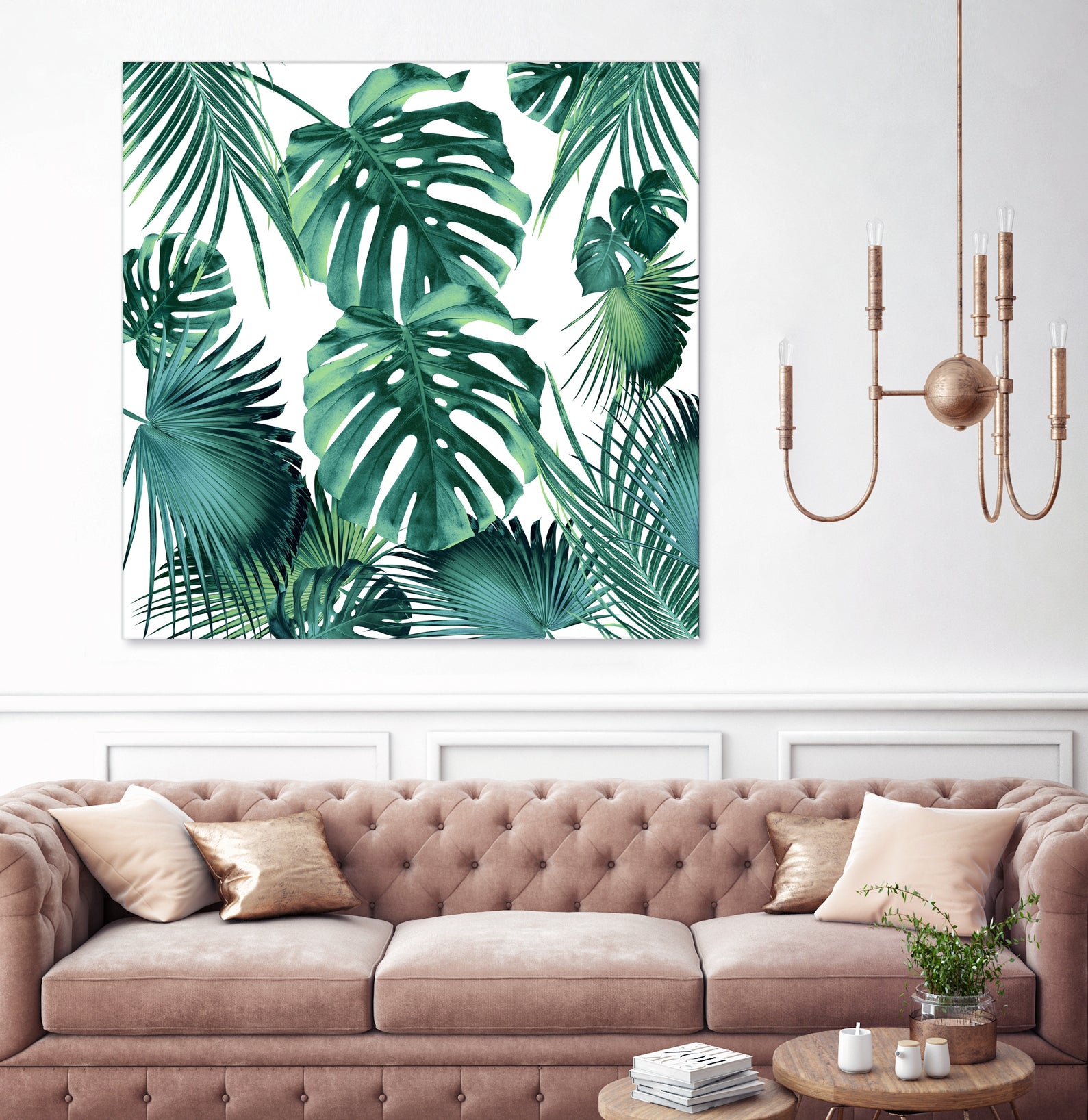 Tropical Summer Leaves Jungle Pattern #1 #tropical #decor by Anita & Bella Jantz on GIANT ART - green photo illustration