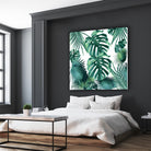 Tropical Summer Leaves Jungle Pattern #1 #tropical #decor by Anita & Bella Jantz on GIANT ART - green photo illustration