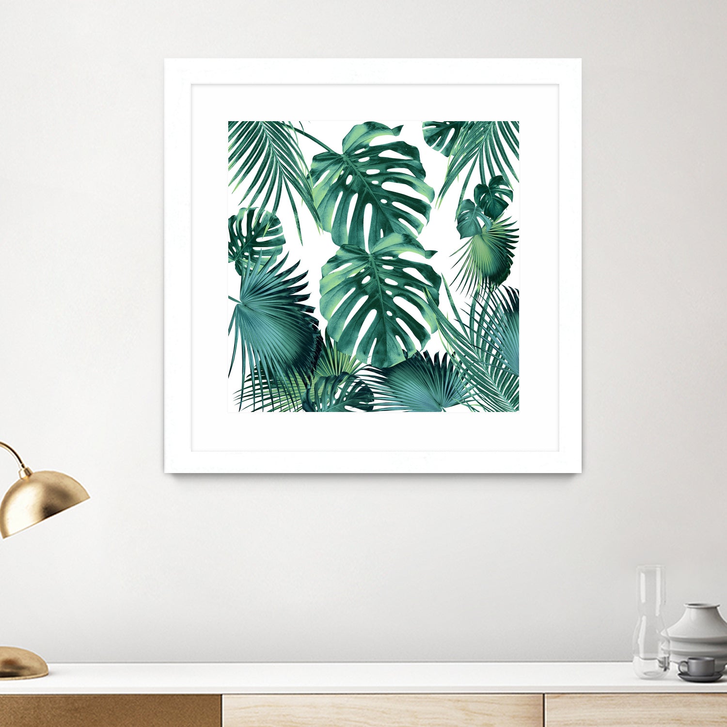 Tropical Summer Leaves Jungle Pattern #1 #tropical #decor by Anita & Bella Jantz on GIANT ART - green photo illustration