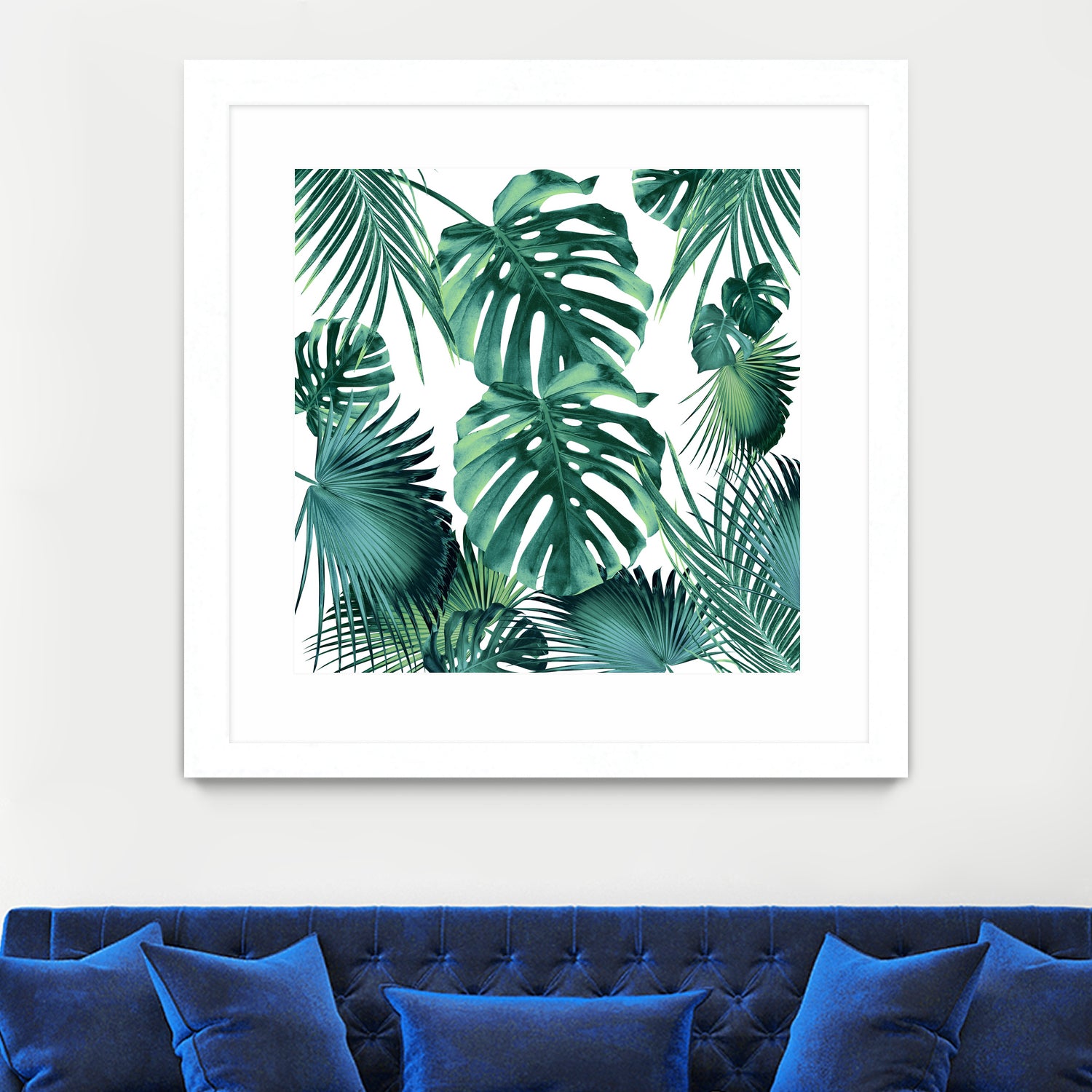 Tropical Summer Leaves Jungle Pattern #1 #tropical #decor by Anita & Bella Jantz on GIANT ART - green photo illustration