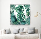 Tropical Summer Leaves Jungle Pattern #1 #tropical #decor by Anita & Bella Jantz on GIANT ART - green photo illustration