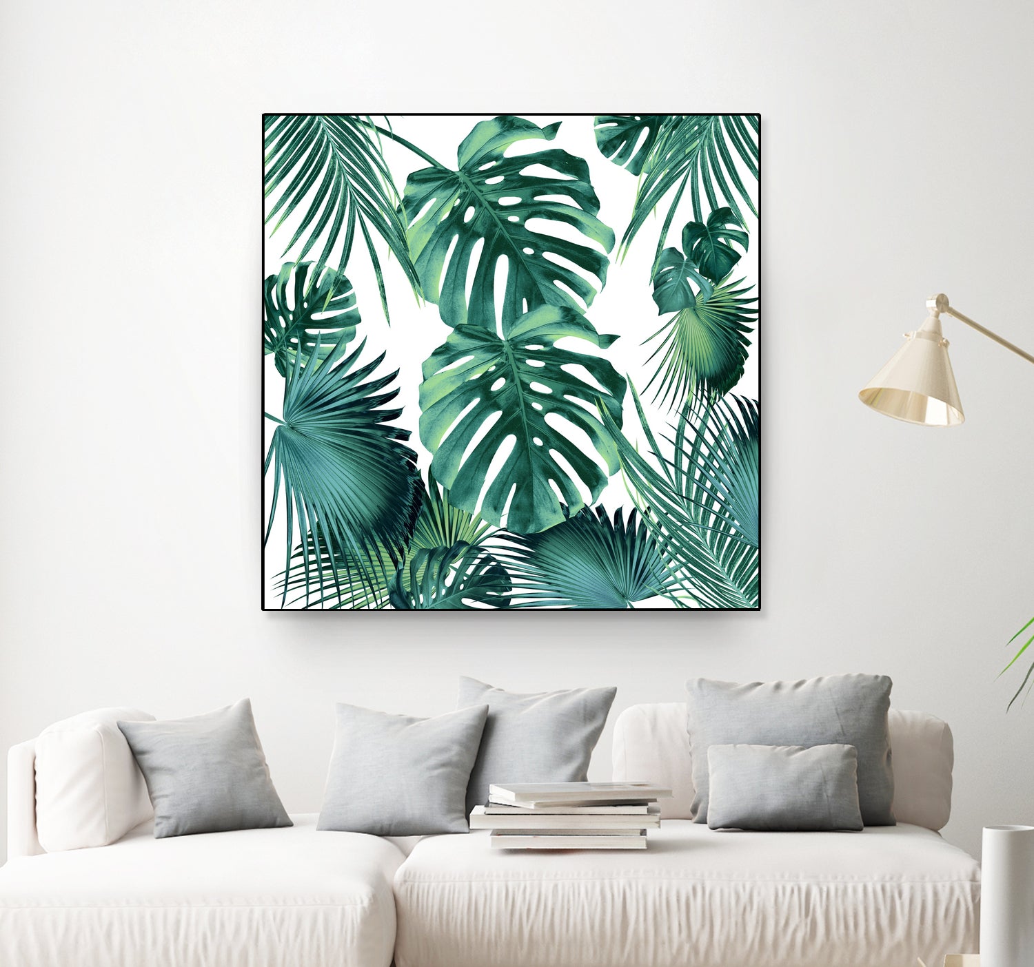 Tropical Summer Leaves Jungle Pattern #1 #tropical #decor by Anita & Bella Jantz on GIANT ART - green photo illustration