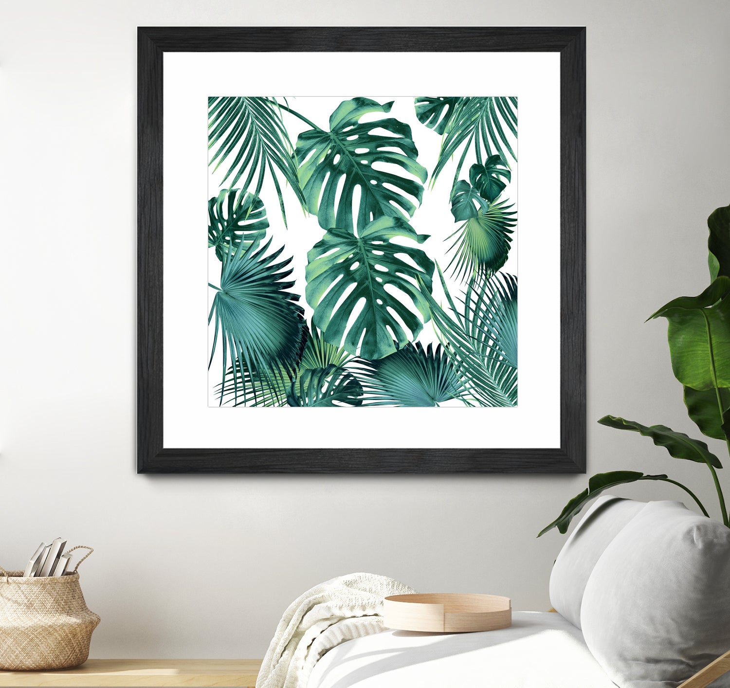 Tropical Summer Leaves Jungle Pattern #1 #tropical #decor by Anita & Bella Jantz on GIANT ART - green photo illustration