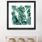 Tropical Summer Leaves Jungle Pattern #1 #tropical #decor by Anita & Bella Jantz on GIANT ART - green photo illustration