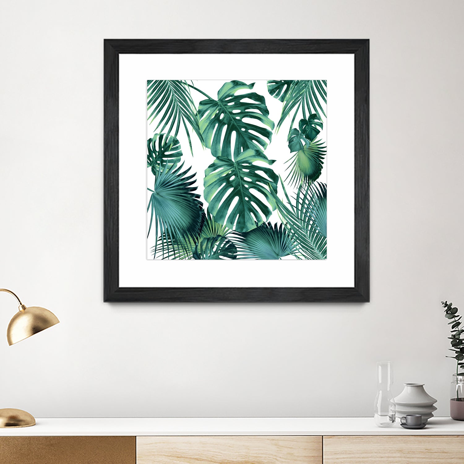 Tropical Summer Leaves Jungle Pattern #1 #tropical #decor by Anita & Bella Jantz on GIANT ART - green photo illustration