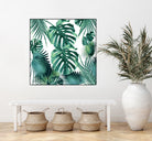 Tropical Summer Leaves Jungle Pattern #1 #tropical #decor by Anita & Bella Jantz on GIANT ART - green photo illustration