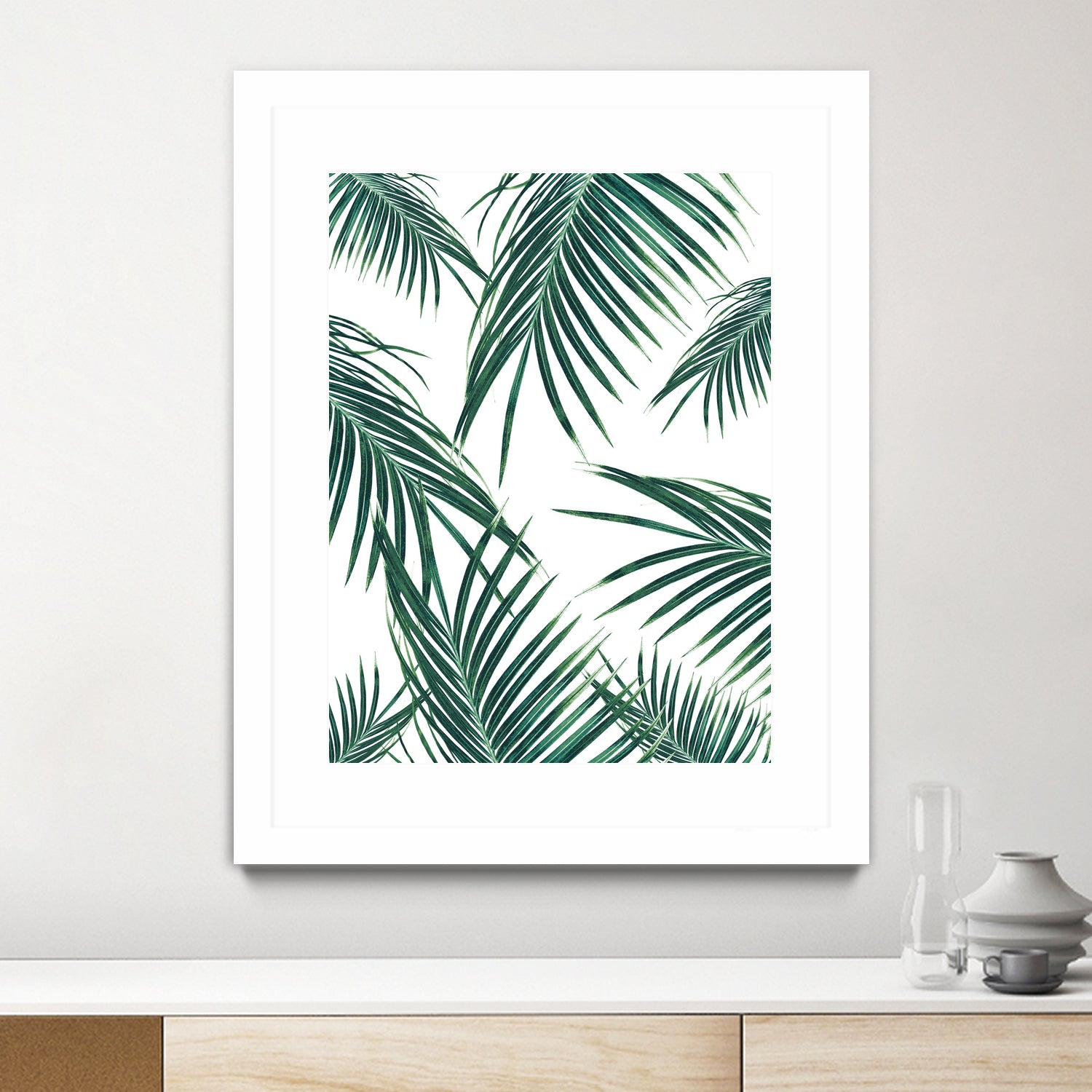 Green Palm Leaves Dream #2 #tropical #decor #art by Anita & Bella Jantz on GIANT ART - green photo illustration