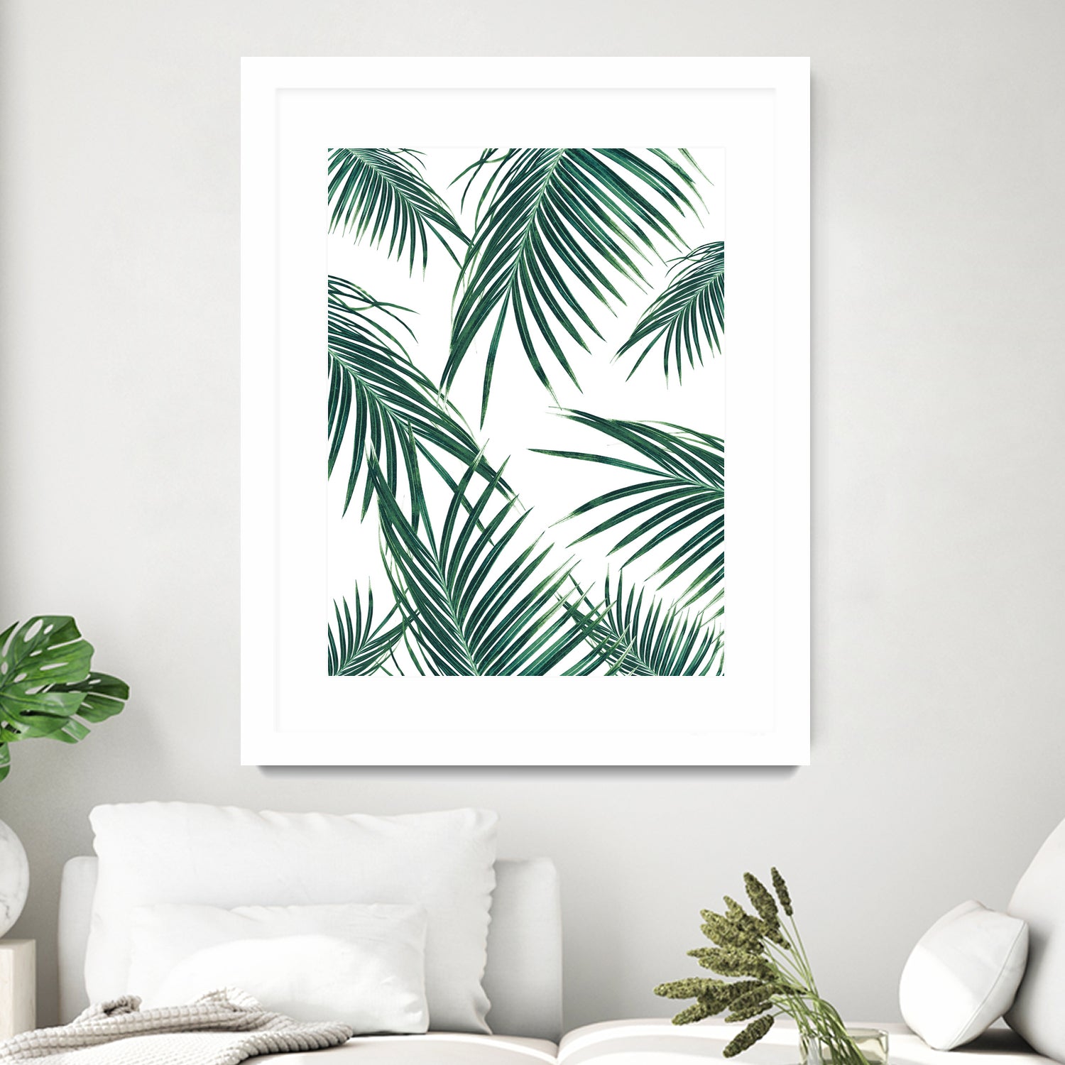 Green Palm Leaves Dream #2 #tropical #decor #art by Anita & Bella Jantz on GIANT ART - green photo illustration