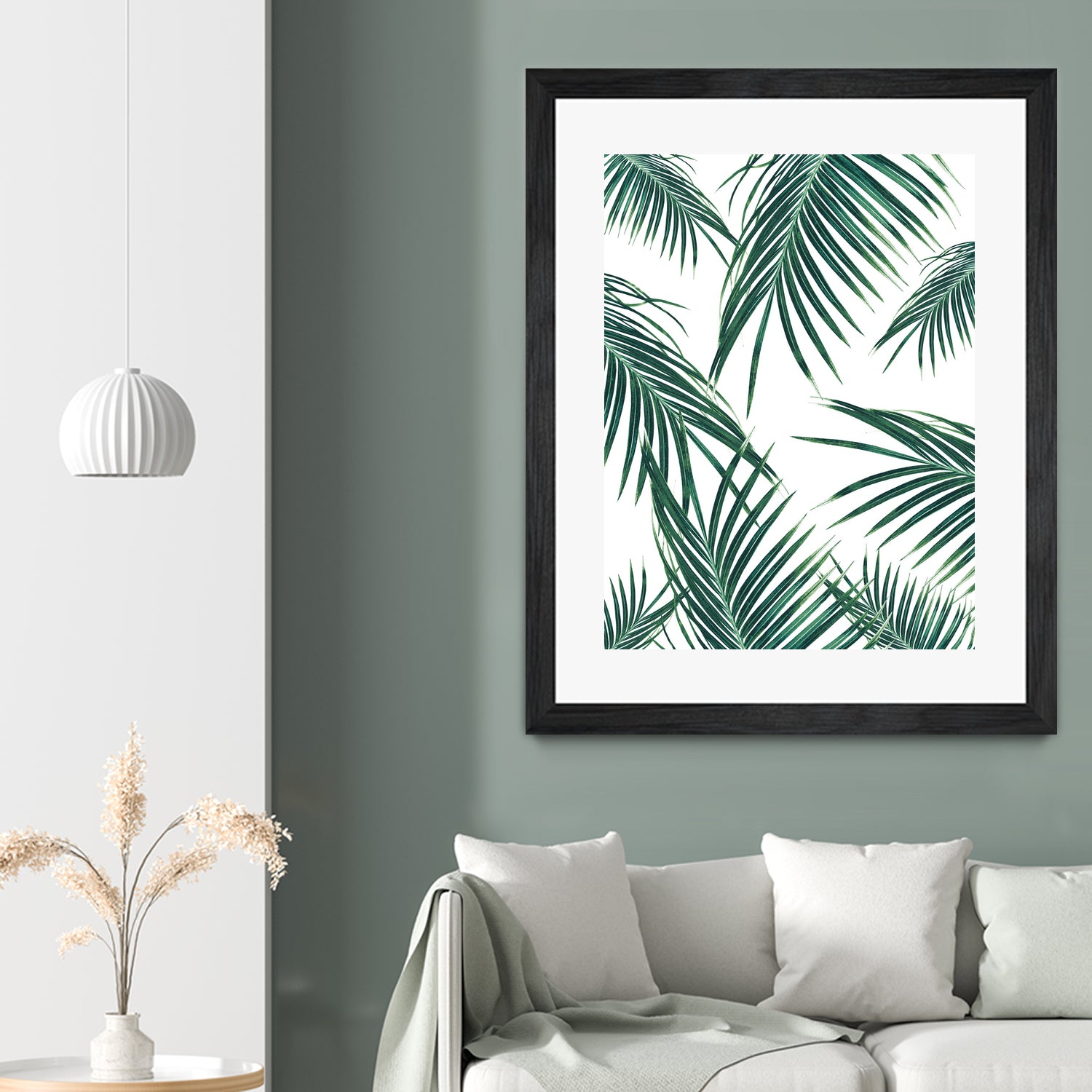 Green Palm Leaves Dream #2 #tropical #decor #art by Anita & Bella Jantz on GIANT ART - green photo illustration