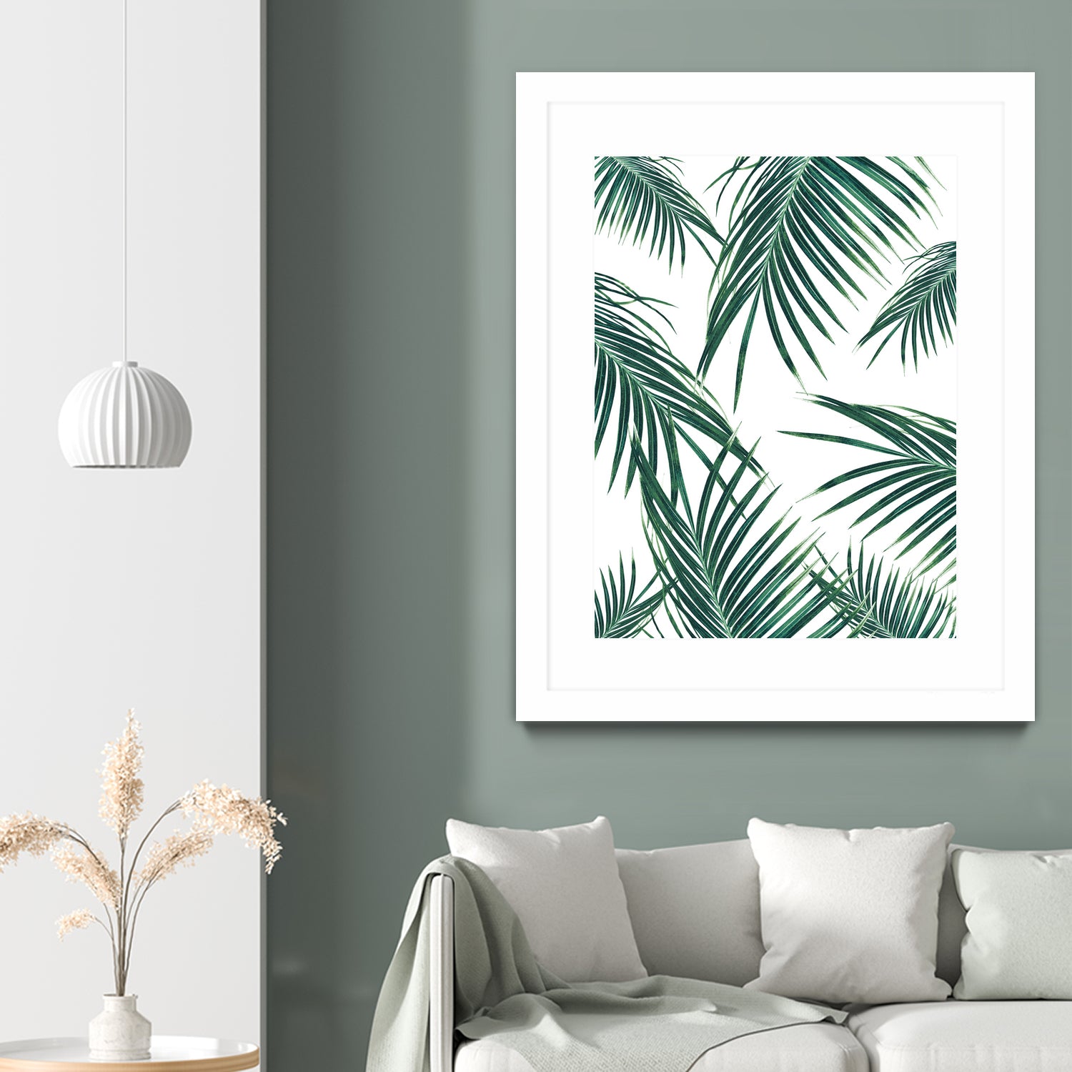 Green Palm Leaves Dream #2 #tropical #decor #art by Anita & Bella Jantz on GIANT ART - green photo illustration