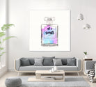 N.1 Cares Perfume-Watercolor by Oriana Cordero on GIANT ART - fuchsia digital drawing