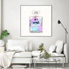 N.1 Cares Perfume-Watercolor by Oriana Cordero on GIANT ART - fuchsia digital drawing