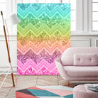 Rainbow Glitter Chevron #1 #shiny #decor #art by Anita & Bella Jantz on GIANT ART - orange photo illustration