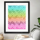 Rainbow Glitter Chevron #1 #shiny #decor #art by Anita & Bella Jantz on GIANT ART - orange photo illustration