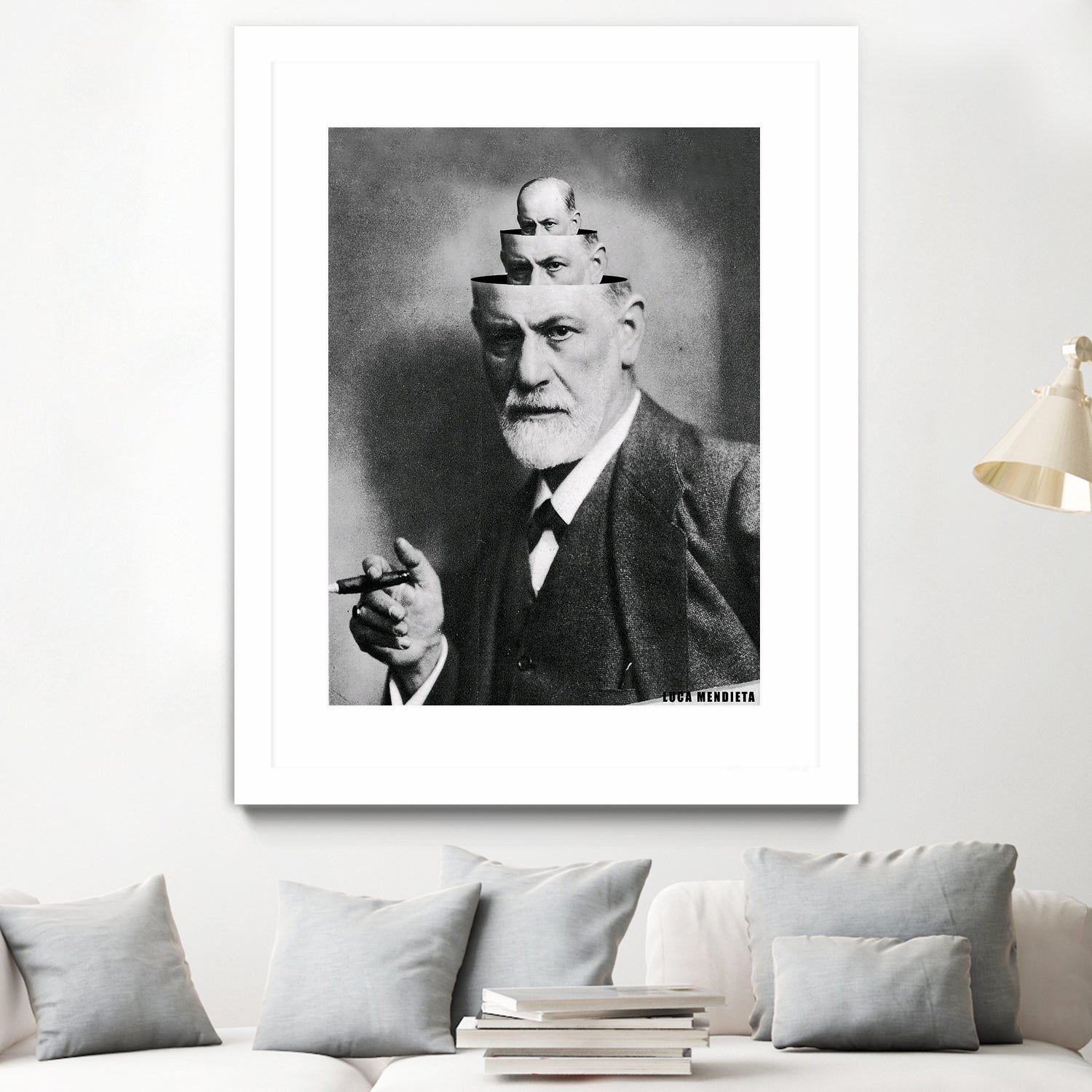 Sigmund Freud by Luca Mendieta on GIANT ART - white photo manipulation