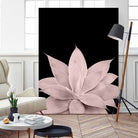 Blush Agave on Black #1 #tropical #decor #art by Anita & Bella Jantz on GIANT ART - pink photo illustration